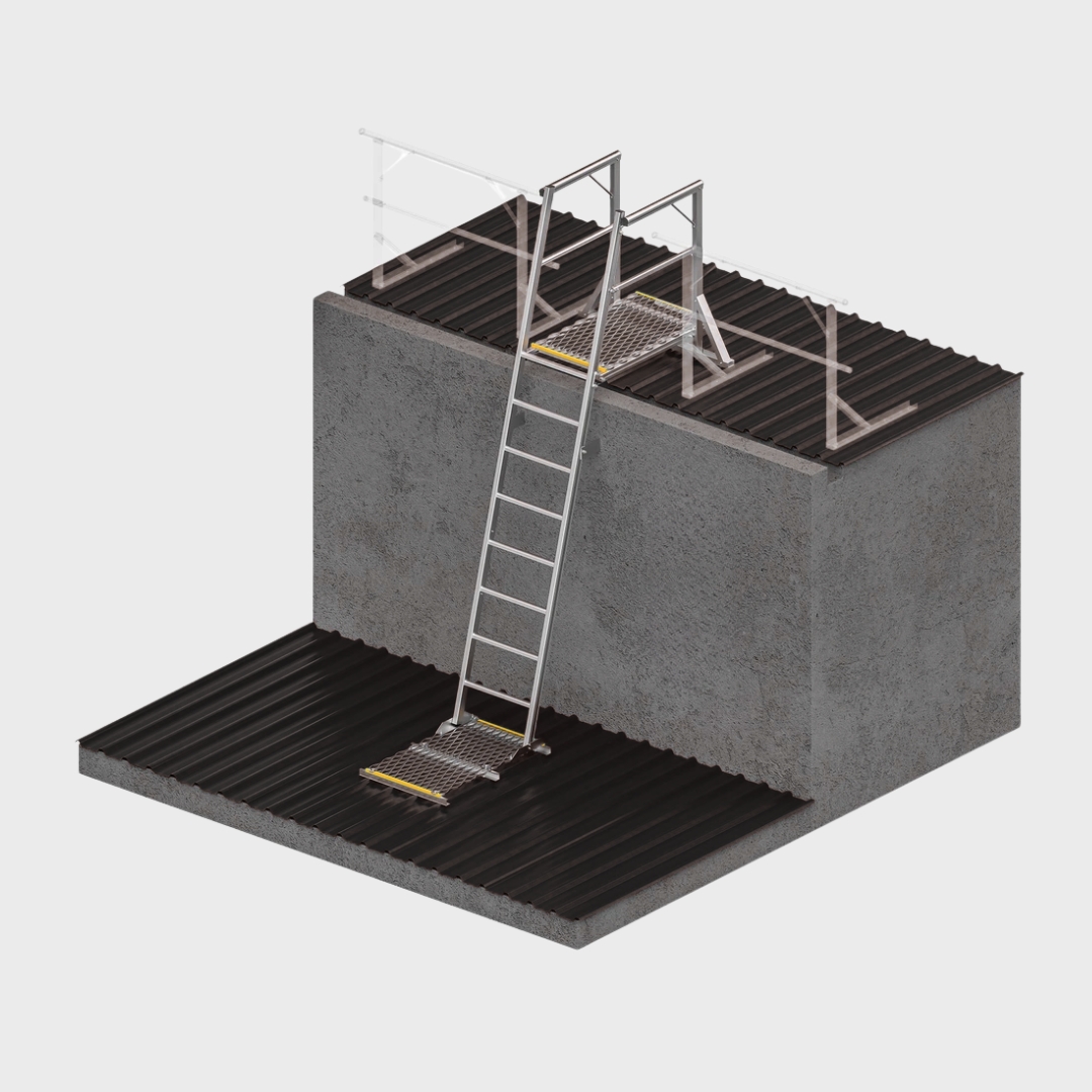 Access Ladder with Grabrails and 1.0m Landing | Hart Australia