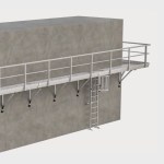 Elevated walkway cantilever