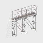 Aluminium Elevated walkway - floor mount