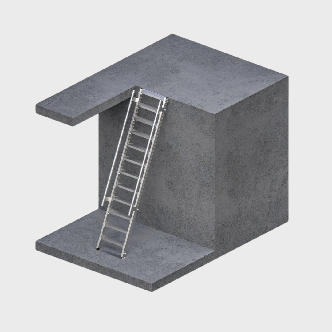Fixed step ladder for roof access