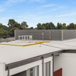 Plant platform and HVAC louvre screen at Shopping Centre in Ramlegh Springs, VIC